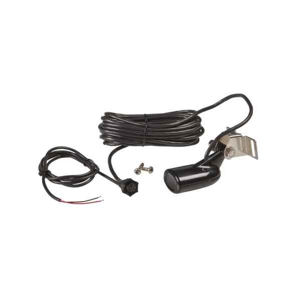 HST-WSU transom mount Skimmer® transducer with built-in temperature. 20ft cable.