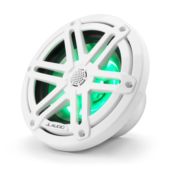 M3, 6,5-inch Marine Coaxial Speakers, Gloss White Sport Grilles with LED Lighting 2.jpg