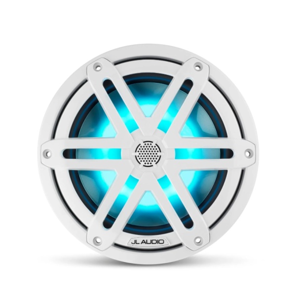 M3, 7,7-inch Marine Coaxial Speakers, Gloss White Sport Grilles with LED Lighting 3.jpg