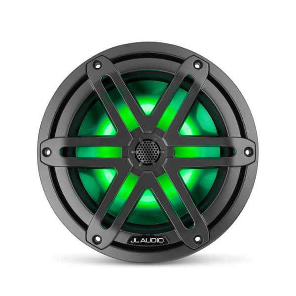 M3, 7,7-inch Marine Coaxial Speakers, Grey Metallic Sport Grilles with LED Lighting 3.jpg
