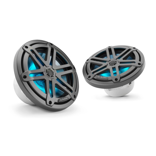 M3, 7,7-inch Marine Coaxial Speakers, Grey Metallic Sport Grilles with LED Lighting.jpg