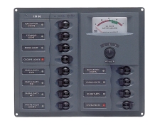 BEP Circuit Breaker Panel AC 230V 8x Single Pole 1x5A 3x10A 3x15A 1x20A 2x Double Pole 1x20A 1x30A Horizontal With AC Color System Monitor (ACSM)