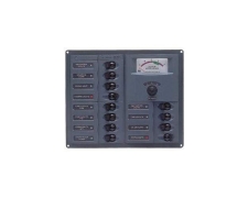 BEP Circuit Breaker Panel DC 12V 12x Single Pole 3x5A 4x10A 4x15A 1x25A Vertical With DC Color System Monitor (DCSM)