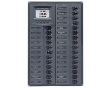 BEP Circuit Breaker Panel Millennium Series DC 12V 28x Single Pole 8x5A 8x10A 8x15A 2x20A 2x30A With DC Color System Monitor (DCSM)