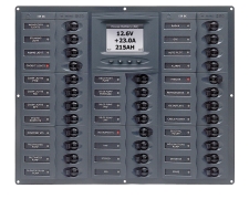BEP Circuit Breaker Panel Millennium Series DC 12V 32x Single Pole 7x5A 11x10A 11x15A 1x20A 1x25A 1x30A With DC Color System Monitor (DCSM)