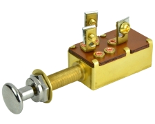 BEP Switch Push-Pull Off-On1-On2 6-36V DC 10A Screw Terminals