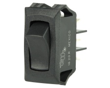 BEP Switch Rocker Off-On Single Pole 12V 1/4" Terminal Blades Curved