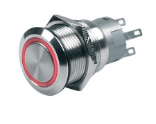 BEP Switch Push-Button On-Off 12V Red