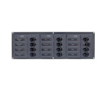BEP Circuit Breaker Panel DC 12V 12x Single Pole 3x5A 4x10A 4x15A 1x25A