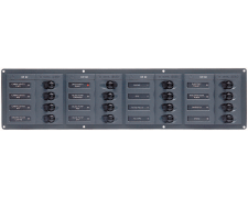 BEP Circuit Breaker Panel DC 12V 16x Single Pole 4x5A 5x10A 5x15A 1x20A 1x25A Horizontal