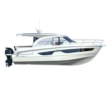 With a length overall of 11 metres, the new flagship of the Antares fleet is the perfect illustration of a family cruiser. Safe, ideal for cruising, and seaworthy, the contemporary design of this powerboat focuses on comfort and space, as well as safety a