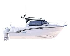 Agile, powerful and very habitable, the Antares 8 oozes character. The ideal boat for exploring new shores, she is wonderful for taking a break for a few days, confident that you are completely safe. The Antares 8 has a new flared-out hull that delivers w