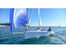 A smart pocket cruiser fun day-sailer or an exciting club racer all-in-one, she keeps the First promise of modern performance sailing. She can easily sleep up to 4 persons but at the same time still delivers fun, exciting and modern sailing experience. A 