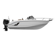 The new Flyer 7 has been developed on the latest Air Step technology hull procuring fast lift-off, comfort and stability. Ultra-spacious Flyer 7 has the big advantage of being trailerable. This boats bow offers a large seating space accomodating a table o