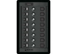 Blue Sea Systems Panel 360 DC 8pos Sw CLB V (replaces 1457B-BSS)