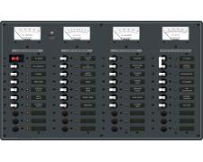 Blue Sea Systems Panel 230VAC 10pos/12VDC 30pos (replaces 8195B-BSS)