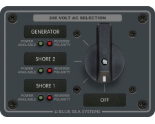 Blue Sea Systems AC Rotary Panel 240V/65A OFF+3