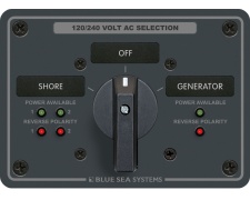 Blue Sea Systems AC Rotary Panel 120/240V/65A OFF+2