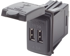 Blue Sea Systems 12/24VDC Dual USB Charger 4.8A Switch (Bulk)