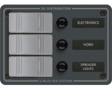 Blue Sea Systems Panel H2O 12VDC AGC 3pos V (replaces 8054B-BSS)