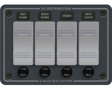 Blue Sea Systems Panel H2O 12VDC AGC 4pos H (replaces 8262B-BSS)