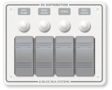 Blue Sea Systems Panel H2O 12VDC CLB 4pos H (replaces 8272B-BSS)