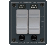 Blue Sea Systems Panel 12/24Vdc BilgePumpx2 Horz