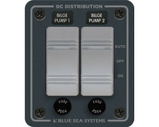 Blue Sea Systems Panel 12/24Vdc BilgePumpx2 Horz