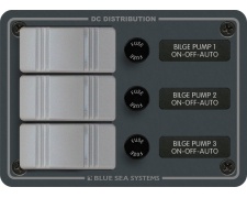 Blue Sea Systems Panel 12/24Vdc BilgePumpx3  Vert