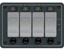 Blue Sea Systems Panel 12/24Vdc BilgePumpx4 Horz