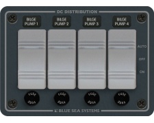 Blue Sea Systems Panel 12/24Vdc BilgePumpx4 Horz