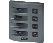 Blue Sea Systems Panel WD Switch Only 4pos Grey (replaces 4305B-BSS)