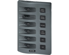 Blue Sea Systems Panel WD Switch Only 6pos Grey (replaces 4307B-BSS)