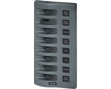 Blue Sea Systems Panel WD Switch Only 8pos Grey (replaces 4309B-BSS)