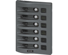 Blue Sea Systems Panel WD 12VDC CLB 6pos Grey (replaces 4376B-BSS)