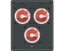 Blue Sea Systems Panel 48VDC Battery Management Dual Bank With Emergency Cross Connect Incl 3x6006-BSS