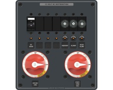 Blue Sea Systems Panel DC Battery Management Triple Bank With Emergency Cross Connect Incl 2x6011-BSS