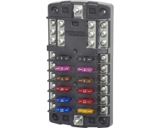 Blue Sea Systems Fuse Block ST-Blade 12 Circuits with Grounding (Bulk)