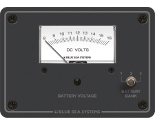 Blue Sea Systems Panel Meter Analog 8-16VDC 3 Bank