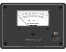 Blue Sea Systems Panel Meter Analog 8-16VDC 3 Bank