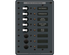 Blue Sea Systems Panel DC 8pos (replaces 8023B-BSS)