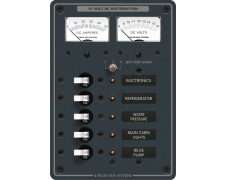 Blue Sea Systems Panel DC 5pos V/Ammeter (replaces 8081B-BSS)