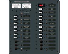 Blue Sea Systems Panel DC 23pos with Main V/Ammeter (replaces 8380B-BSS)