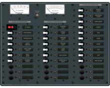 Blue Sea Systems Panel DC 33pos with Main V/Ammeter (replaces 8381B-BSS)