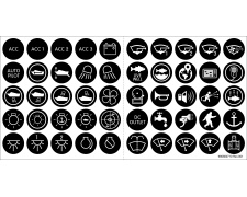 Blue Sea Systems Label Kit SS Button Switch Back Lit