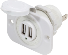 Blue Sea Systems 12/24VDC Dual USB Charger 5V 2.1A Socket White