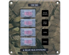 Blue Sea Systems Panel Switch H2O CB 4pos Camo (replaces 4323B-BSS)
