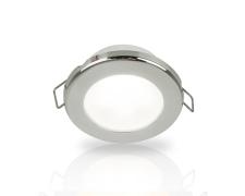 LED DOWNLIGHT EUROLED75 24V WHITE SPRING MOUNT - POLISHED 316 S/S RIM