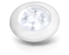 Led lamp, Slim Line, ümmargune, ere valge valgus, valge plast raam