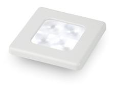 SLIM LINE SQUARE LED LAMP, WARM WHITE LIGHT, WHITE PLASTIC RIM 24V